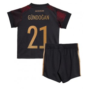 Tyskland Ilkay Gundogan #21 kläder Barn VM 2022 Bortatröja Kortärmad (+ korta byxor)
